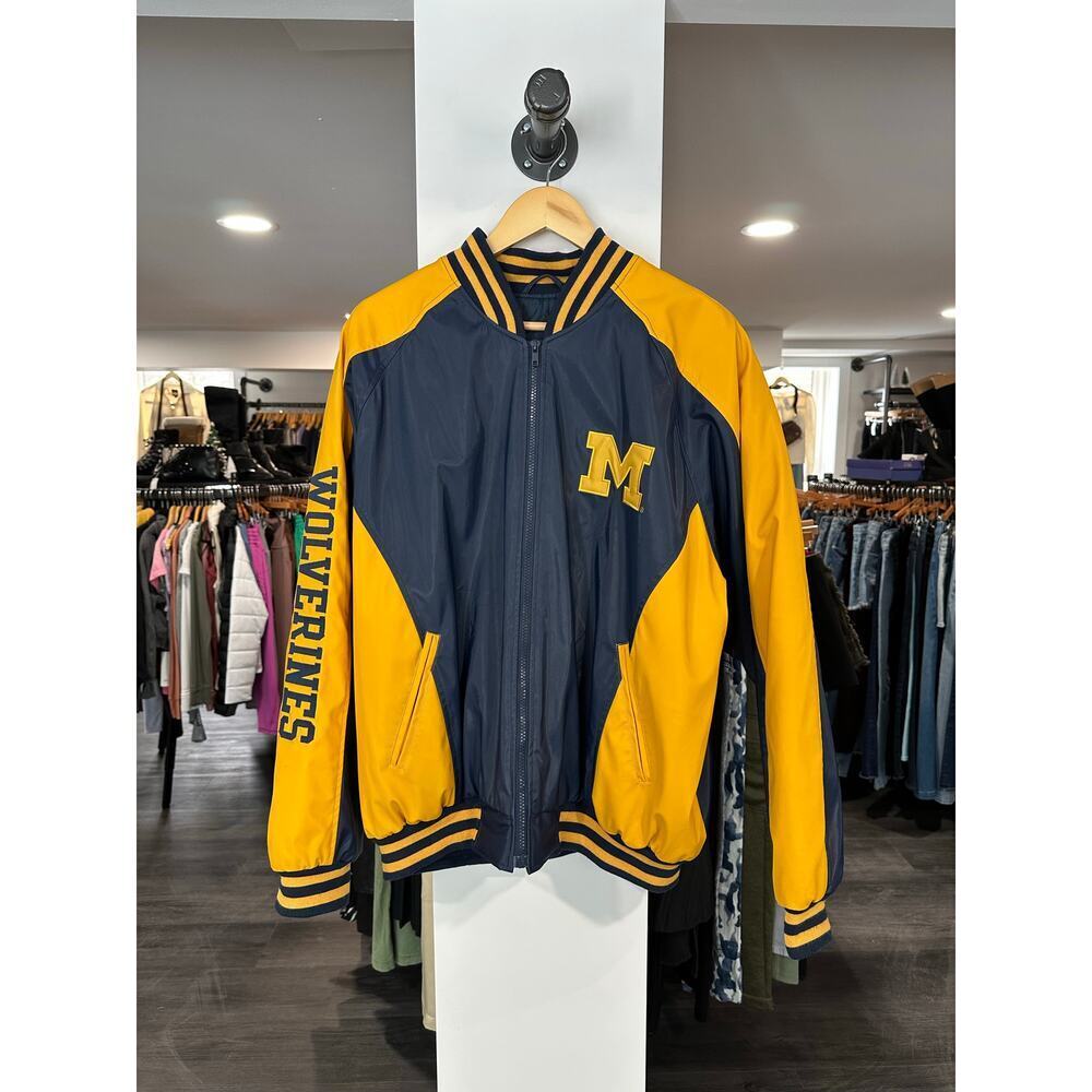SOLD University of Michigan Steve & Barry’s  Vintage Starter Jacket Size L
